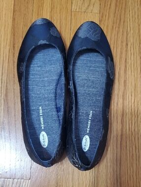 Dr. Scholl's Black Floral Ballet Flats